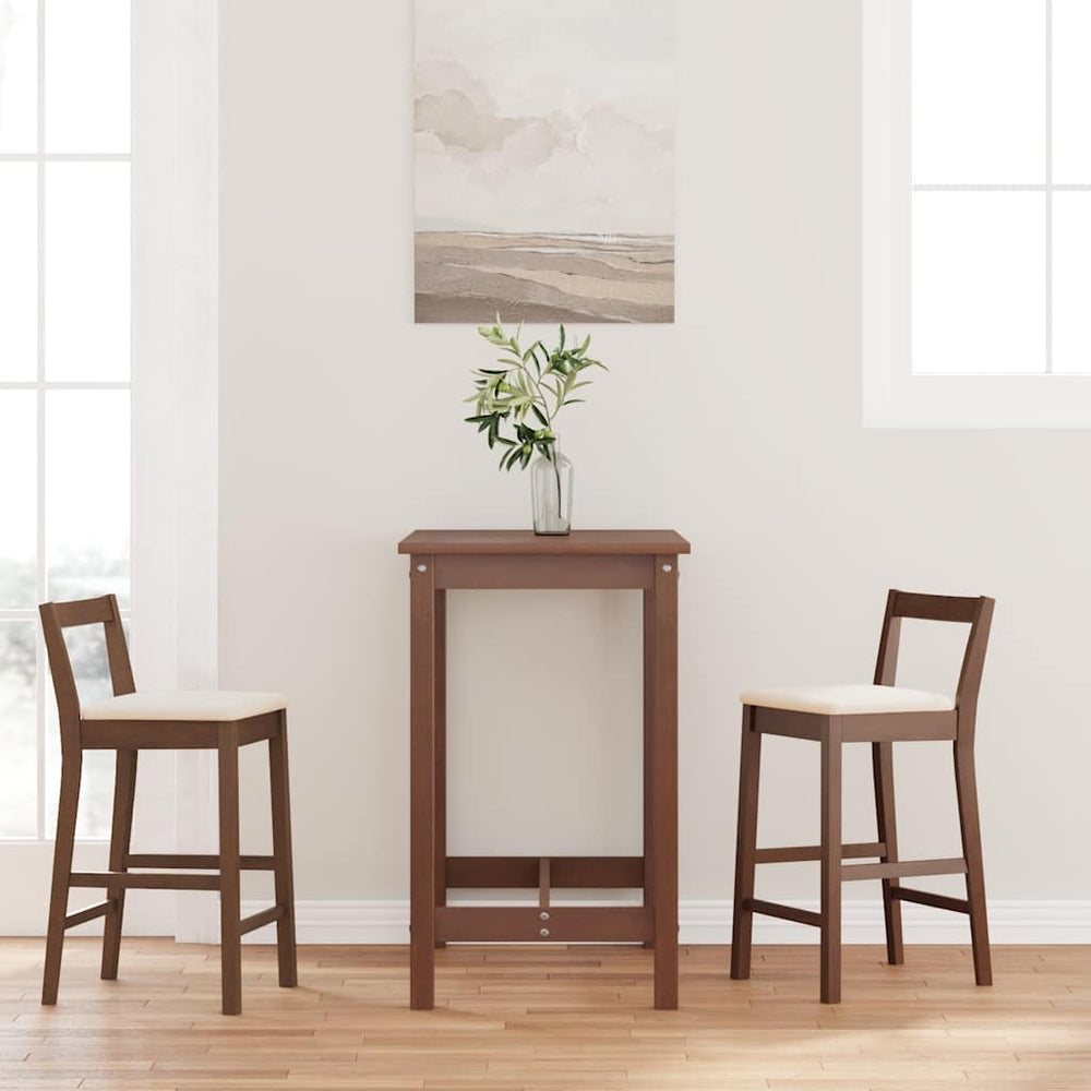Barhocker Braun 2er Set mit Kissen