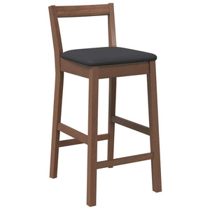 vidaXL Tabourets de bar avec coussins 2 pcs Marron Bois d'hévéa massif
