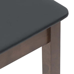 vidaXL Tabourets de bar avec coussins 2 pcs Marron Bois d'hévéa massif
