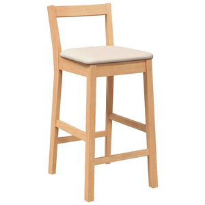 Barhocker 2er Set Naturholz mit Kissen
