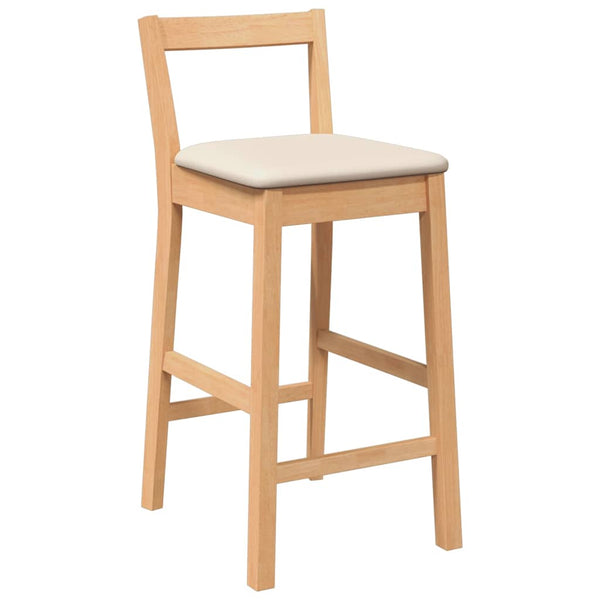 Barhocker 2er Set Naturholz mit Kissen