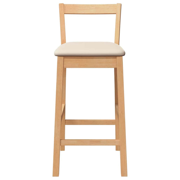 Barhocker 2er Set Naturholz mit Kissen
