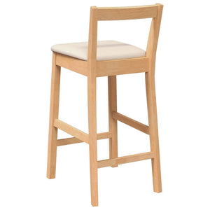 Barhocker 2er Set Naturholz mit Kissen
