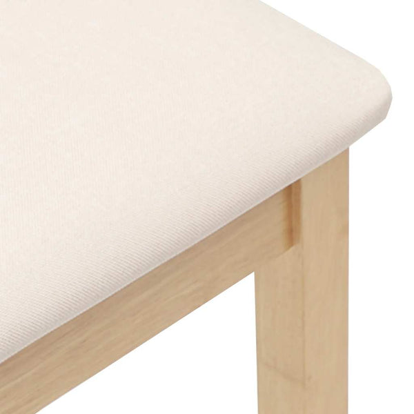 Barhocker 2er Set Naturholz mit Kissen
