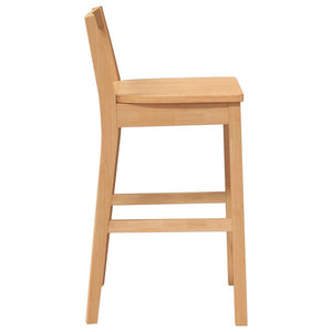Barhocker 2er Set Natur Massivholz