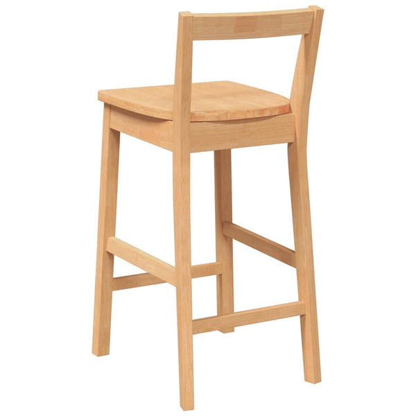 Barhocker 2er Set Natur Massivholz