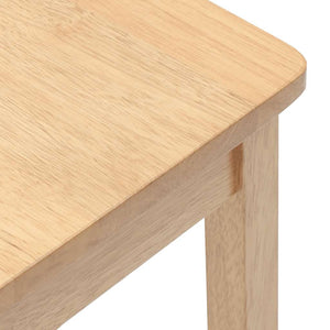 Barhocker 2er Set Natur Massivholz