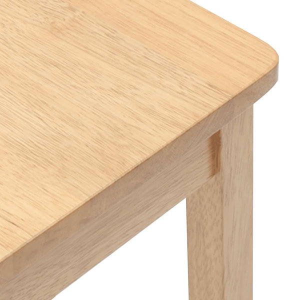 Barhocker 2er Set Natur Massivholz