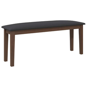 Braune Massivholzbank 110 cm