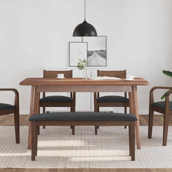 Braune Massivholzbank 110 cm