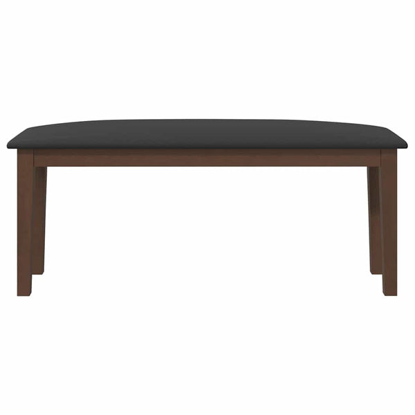 Braune Massivholzbank 110 cm