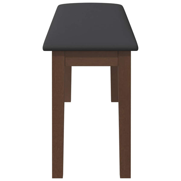 Braune Massivholzbank 110 cm