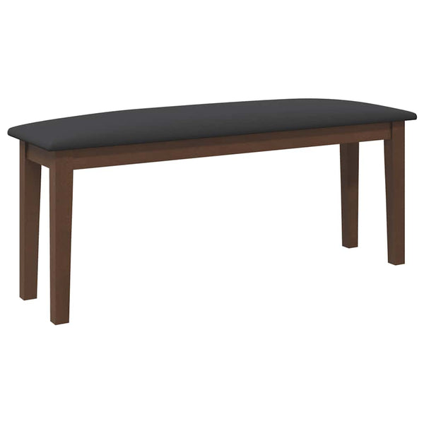 Braune Massivholzbank 110 cm