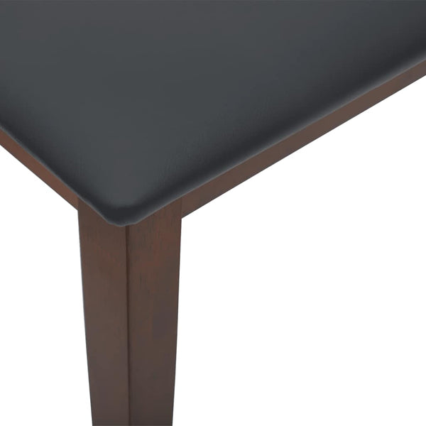 Braune Massivholzbank 110 cm