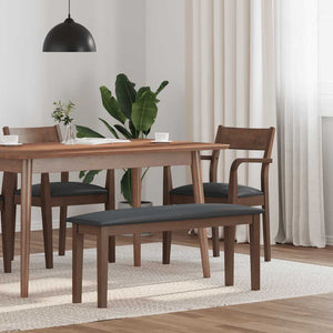 Braune Massivholzbank 110 cm