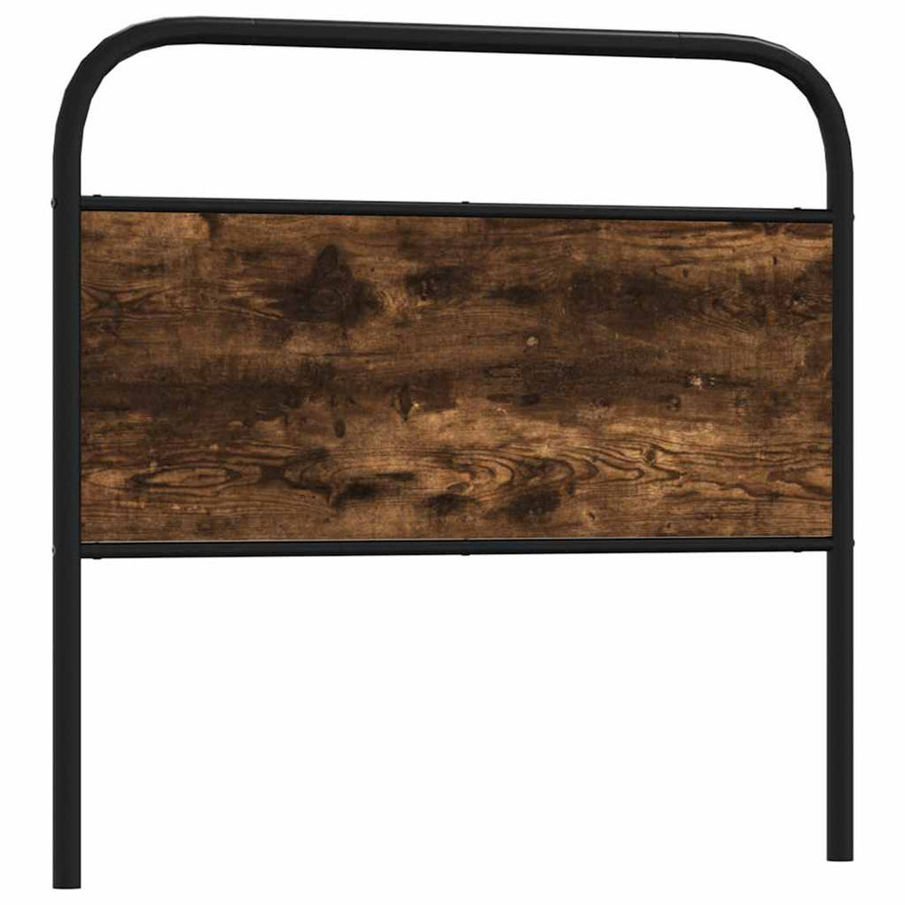 vidaXL Tête de lit de remplacement chêne fumé 107 cm acier et bois d'ingénierie