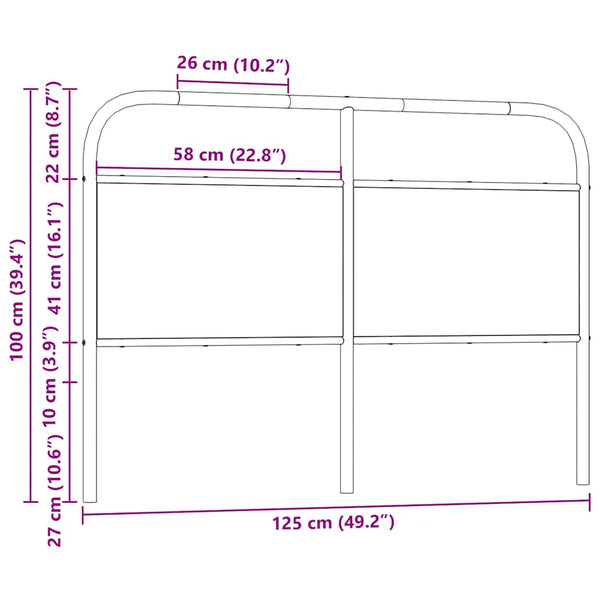 Ersatz-Kopfteil Räuchereiche 120 cm