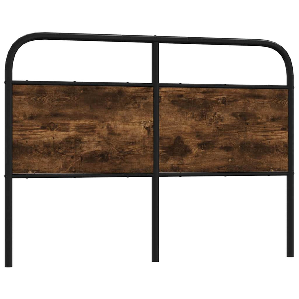 vidaXL Replacement Headboard Smoked Oak 135 cm Steel and Engineered Wood