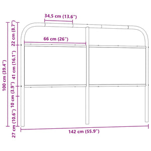 Räuchereiche Kopfteil 135cm