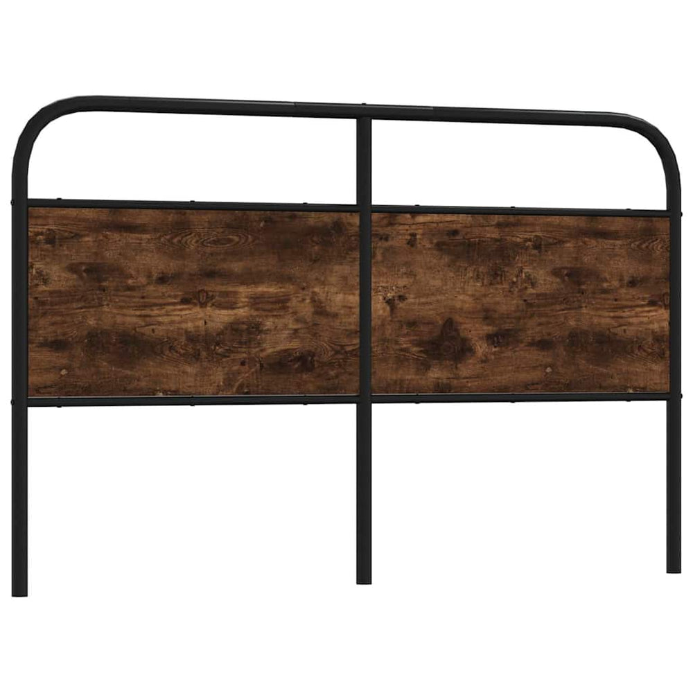 vidaXL Replacement Headboard Smoked Oak 150 cm Steel and Engineered Wood