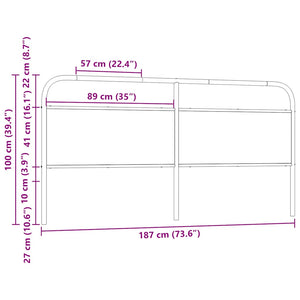 Räuchereiche Kopfteil 180 cm