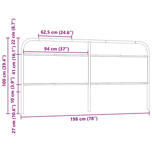 Räuchereiche Kopfteil 190 cm