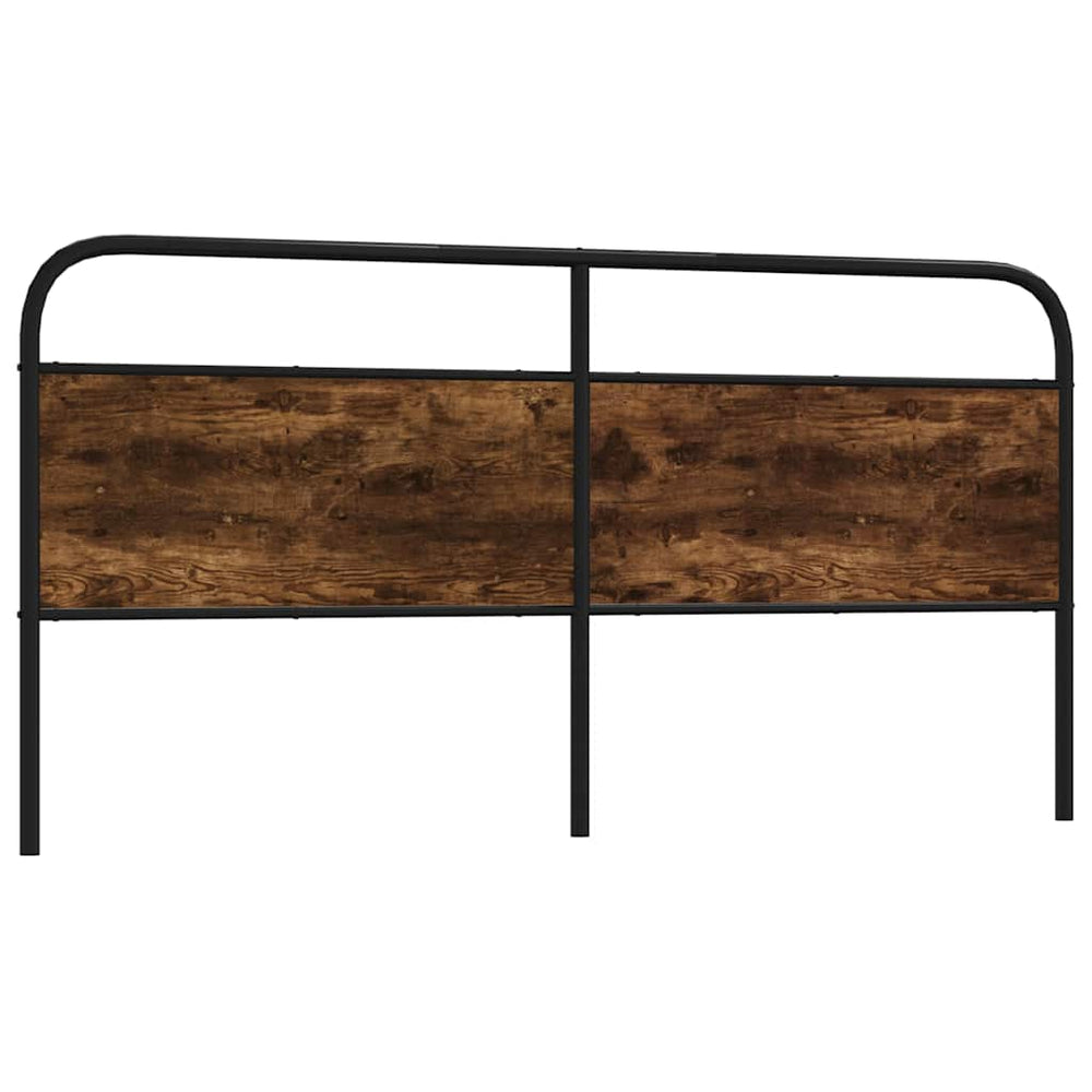 vidaXL Replacement Headboard Smoked Oak 200 cm Steel and Engineered Wood