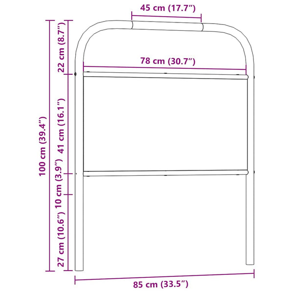 Sonoma Eiche Kopfteil 80 cm