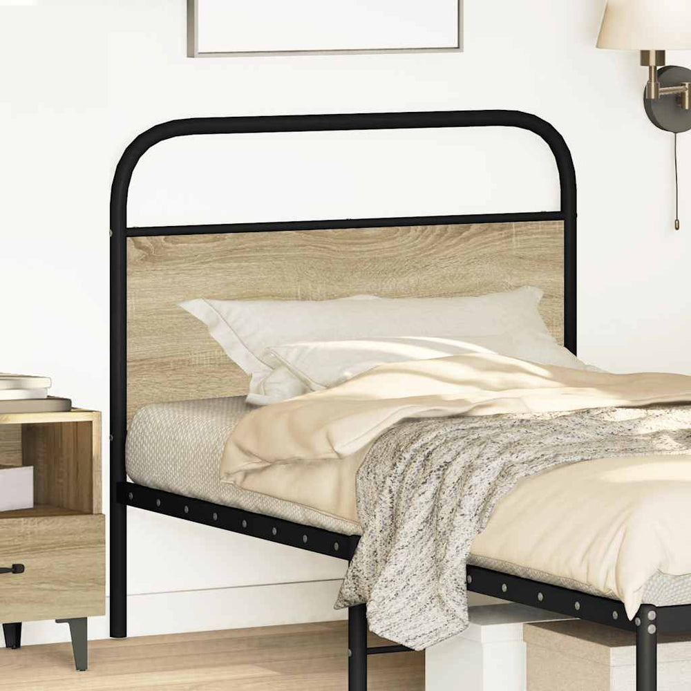 vidaXL Tête de lit de rechange chêne sonoma 100 cm Acier et bois d'ingénierie