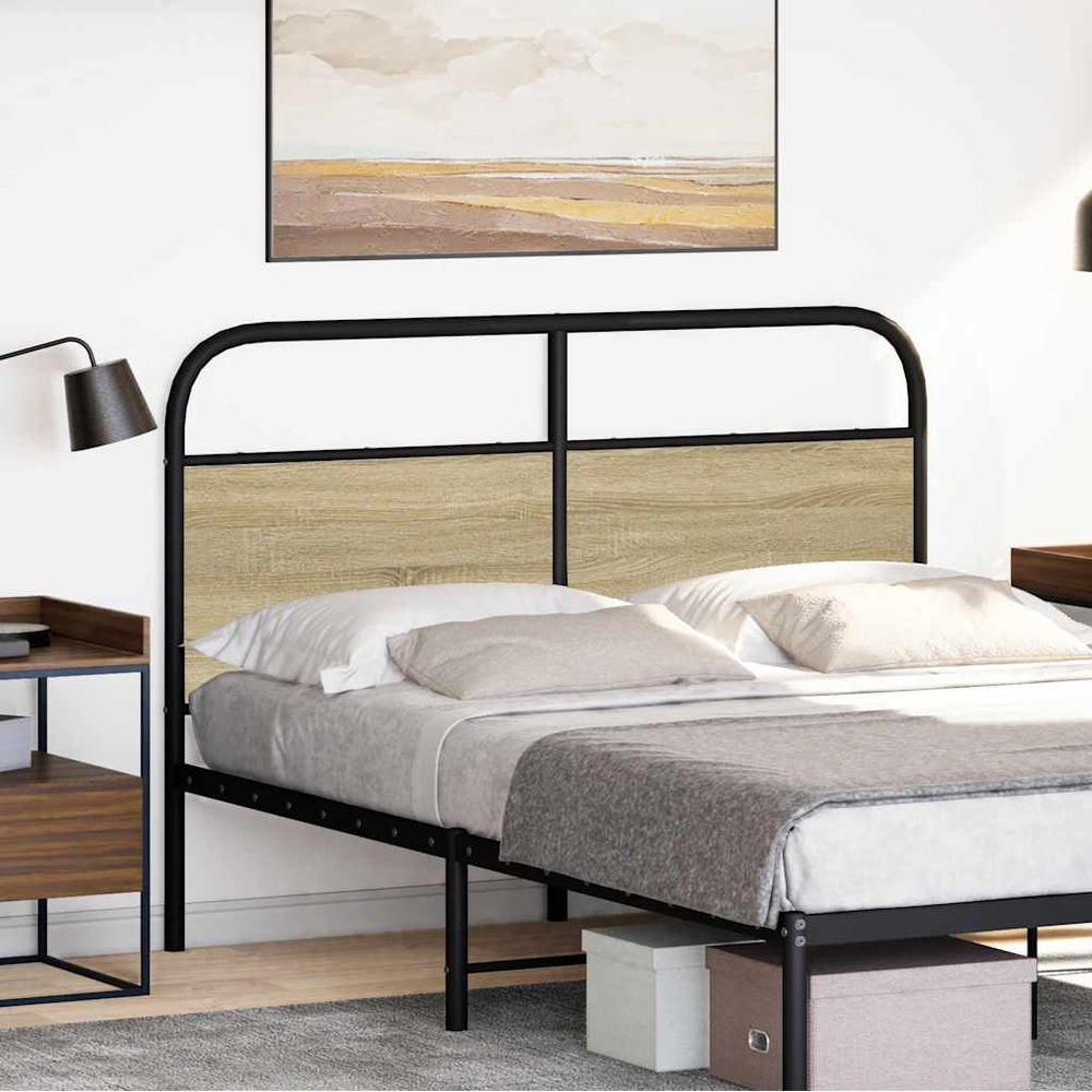 vidaXL Replacement Headboard Sonoma Oak 120 cm Steel and Engineered Wood