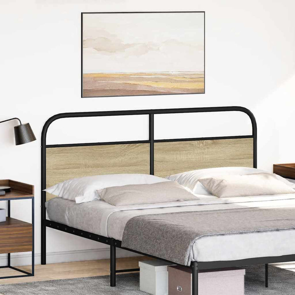 vidaXL Replacement Headboard Sonoma Oak 160 cm Steel and Engineered Wood