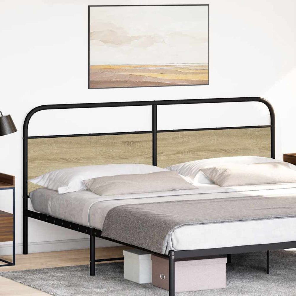 vidaXL Replacement Headboard Sonoma Oak 200 cm Steel and Engineered Wood