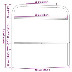 Kopfteil Braun Eichen-Optik 100 cm