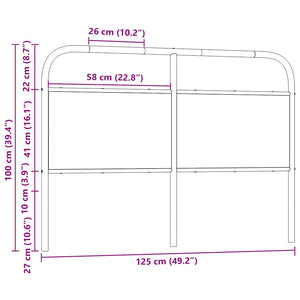 Ersatz-Kopfteil Braun Eiche 120 cm