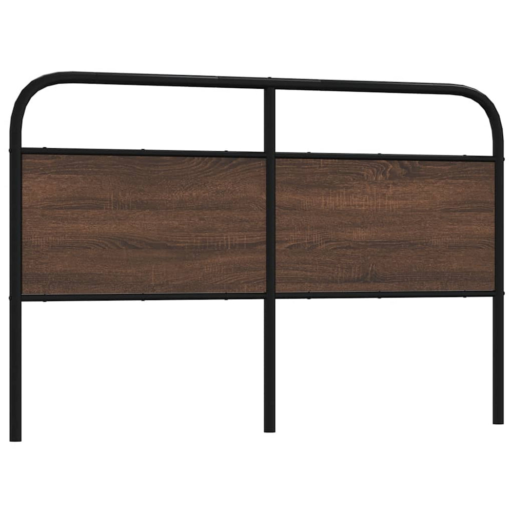 vidaXL Tête de lit de rechange Aspect chêne marron 150 cm Acier et bois d'ingénierie