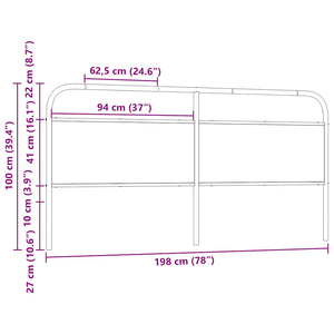 Ersatz-Kopfteil Braun Eichen-Optik 190 cm