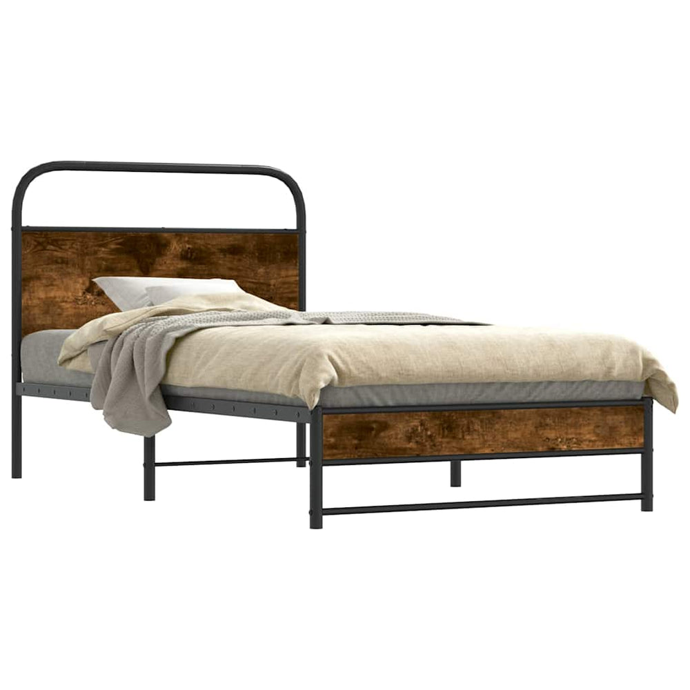 Bettgestell 90x190 cm Räuchereiche