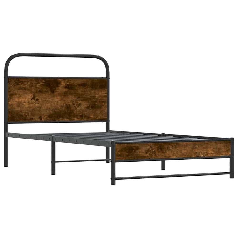 Bettgestell 100x190 cm Räuchereiche