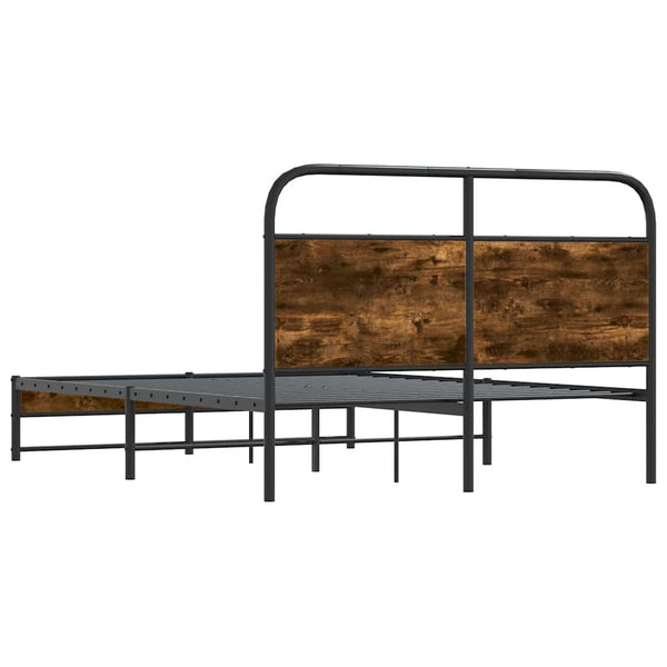 Bettgestell 120x200 cm Räuchereiche ohne Matratze