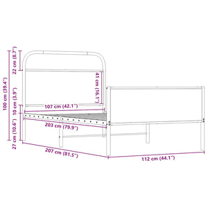 Bettgestell 107x203 cm Sonoma Eiche