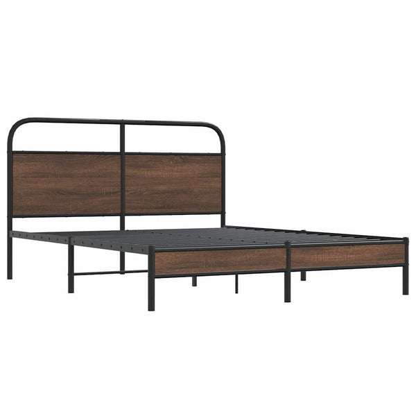 vidaXL Cadre de lit sans matelas 160x200 cm Aspect chêne marron