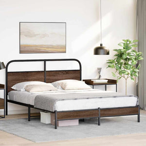 vidaXL Cadre de lit sans matelas 160x200 cm Aspect chêne marron