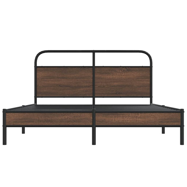 vidaXL Cadre de lit sans matelas 160x200 cm Aspect chêne marron