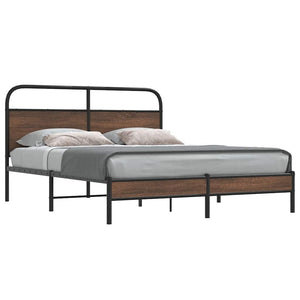 vidaXL Cadre de lit sans matelas 160x200 cm Aspect chêne marron