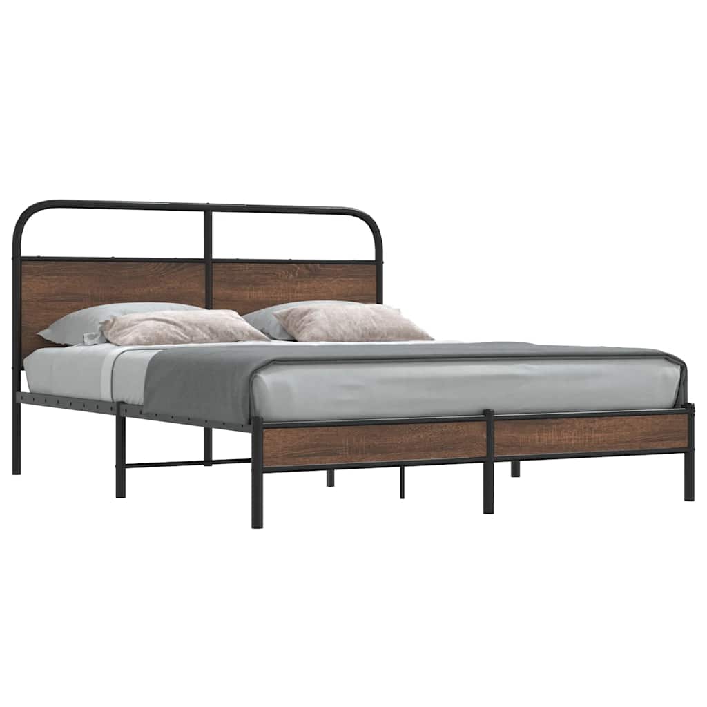 vidaXL Cadre de lit sans matelas 160x200 cm Aspect chêne marron