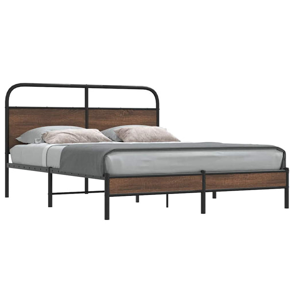 vidaXL Cadre de lit sans matelas 160x200 cm Aspect chêne marron