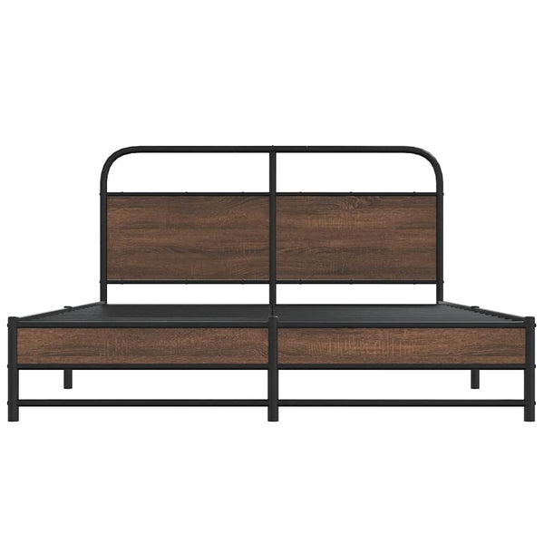 vidaXL Cadre de lit sans matelas 150x200 cm Marron Aspect chêne