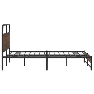 vidaXL Cadre de lit sans matelas 150x200 cm Marron Aspect chêne
