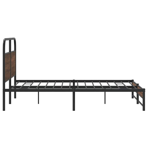 vidaXL Cadre de lit sans matelas 150x200 cm Marron Aspect chêne