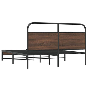 vidaXL Cadre de lit sans matelas 150x200 cm Marron Aspect chêne
